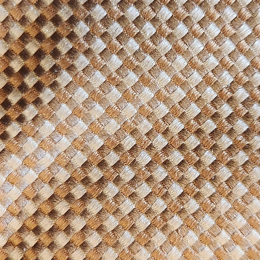 Wembley Silk Tie Mens OS Gold Tan Excellent Woven Basketweave Formal Business